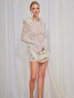 CRISNA WHITE LACE MINI DRESS