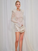 Charger l&#39;image dans la galerie, CRISNA WHITE LACE MINI DRESS
