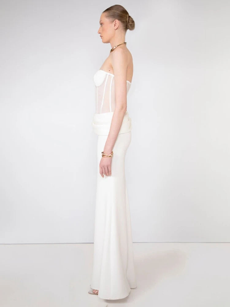 GILLIAN WHITE STRAPLESS MAXI DRESS