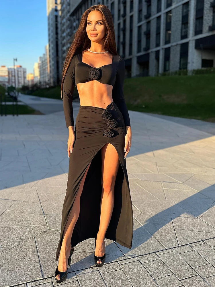 ORKINA WHITE TEO PIECES DRESS SET