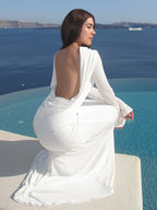 MONIKA WHITE OPENBACK MAXI DRESS