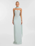 SANDY STRAPLESS MINT DRESS