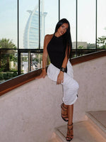 Charger l&#39;image dans la galerie, CAMALA COLOR BLOCK HALTER DRESS
