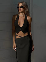 Carregar imagem no visualizador da galeria, MALIHA WHITE BLACK HLATER TWO PIECES DRESS GOWN
