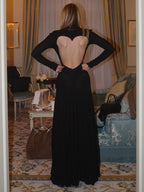 MERISA BLACK OPEN BACK MAXI DRESS