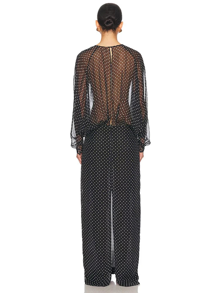 JASMINE BALCK SEQUINS MAXI DRESS