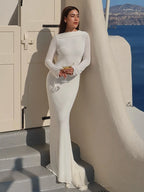 MONIKA WHITE OPENBACK MAXI DRESS