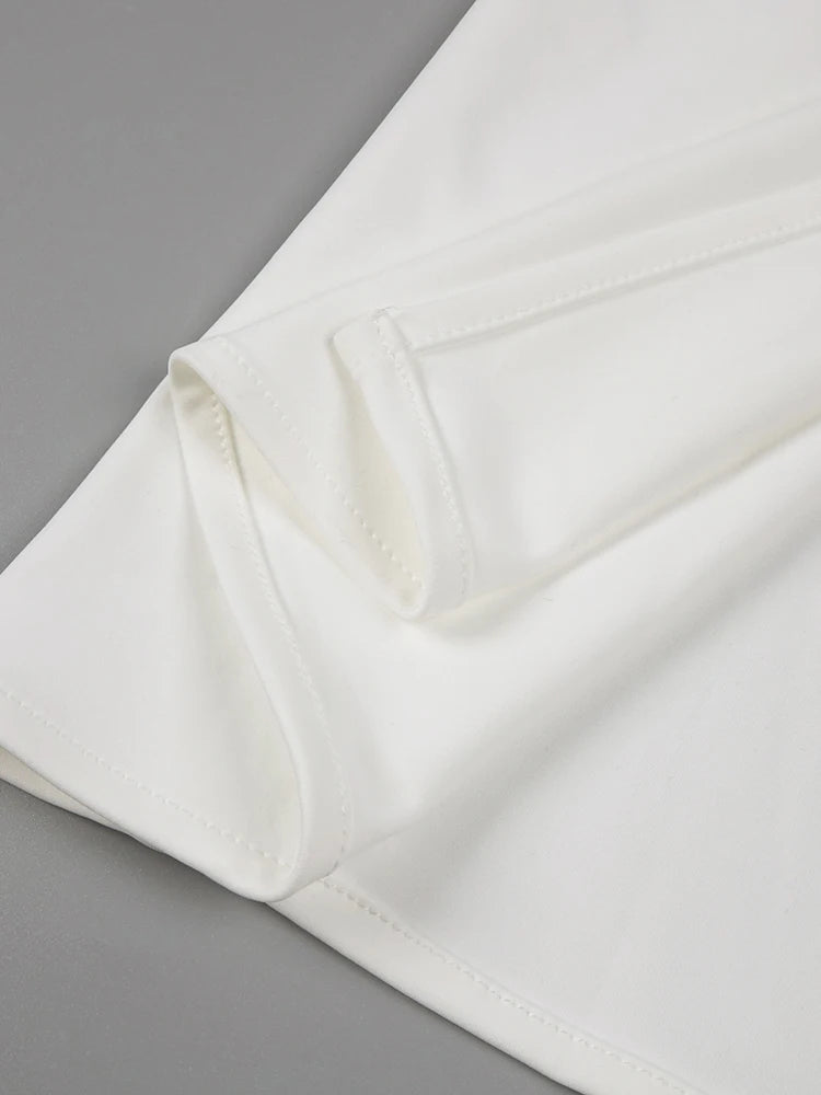 ZARA WHITE HIGH NECK DRESS GOWN