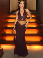 BAILEY  BROWN MAXI DRESS SET