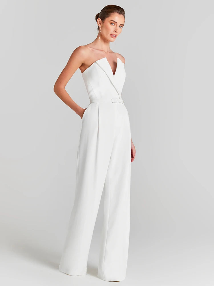 OMAR WHITE PEARL PANT SUIT