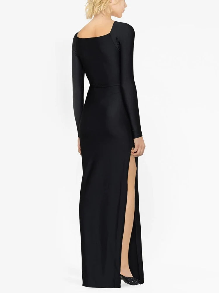 MADISON BLACK CUT OUT DESIGN DRESS