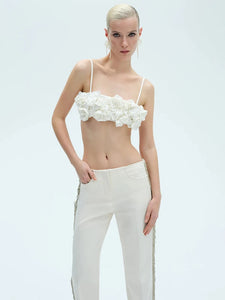 BENTINA WHITE TOP & PANTS SET