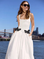 Cargar imagen en el visor de la galería, TANYA WHITE SLEEVELESS MIDI DRESS
