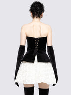VICTINA TWO PIECES MINI VELVET DRESS