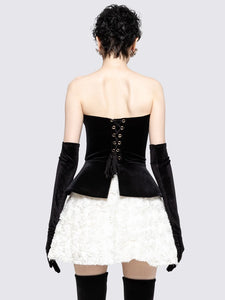 VICTINA TWO PIECES MINI VELVET DRESS