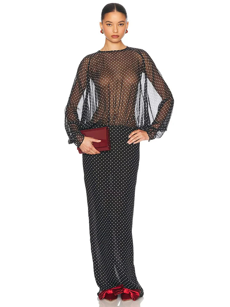 JASMINE BALCK SEQUINS MAXI DRESS