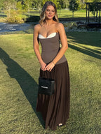 HARPER BROWN STRAPLESS MAXI DRESS
