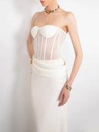 GILLIAN WHITE STRAPLESS MAXI DRESS