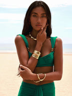 QUINN BEACH GREEN DRESS TWO PIECE SET