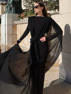 DIANA ELEGANT WHITE LONG SLEEVE MAXI DRESS