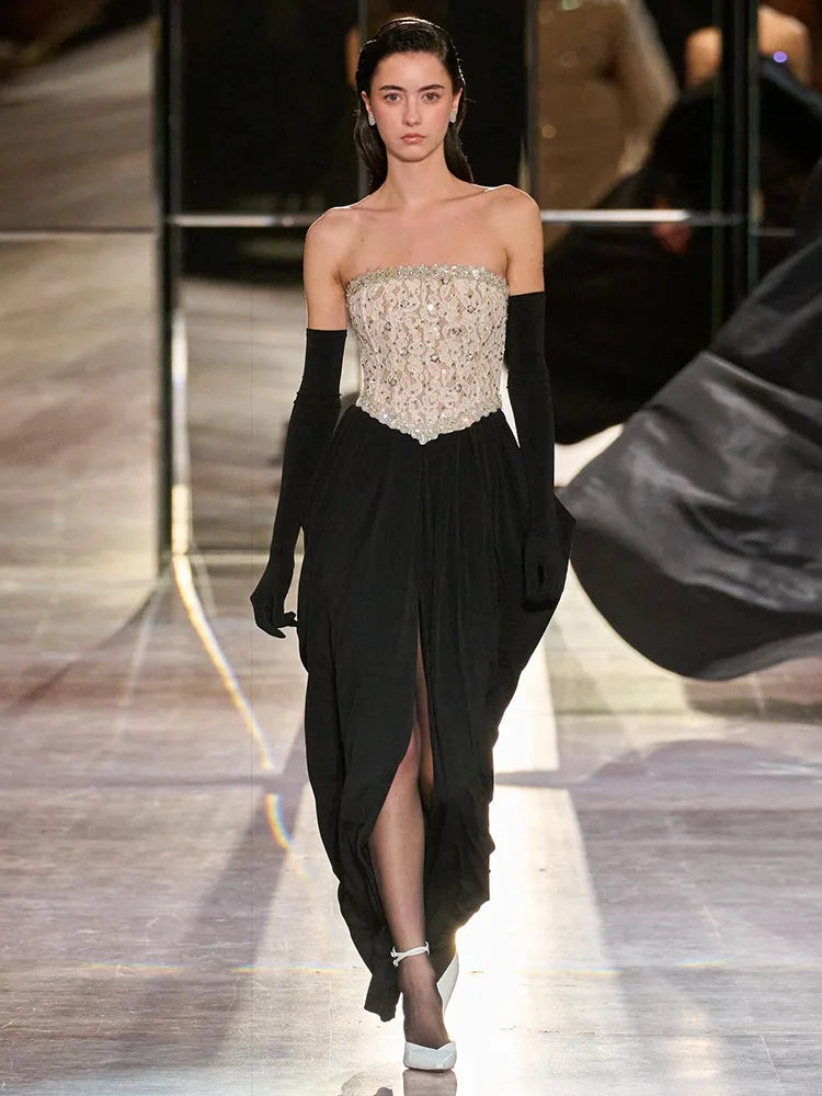 Jessica Strapless Evening Maxi Dress