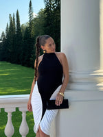 Charger l&#39;image dans la galerie, CAMALA COLOR BLOCK HALTER DRESS
