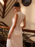 JONES WHITE LACE MAXI DRESS