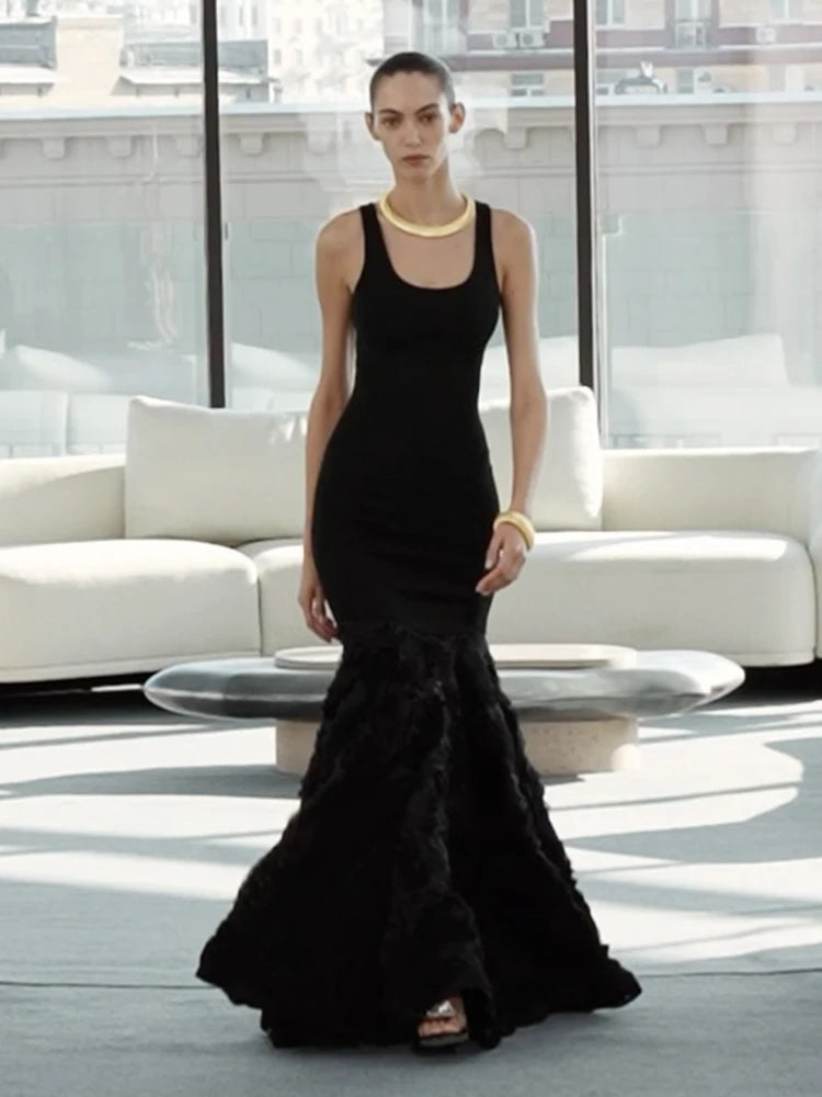 BANCI BLACK FLORAL DRESS