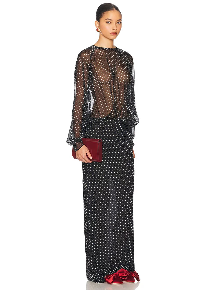 JASMINE BALCK SEQUINS MAXI DRESS