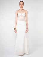 GILLIAN WHITE STRAPLESS MAXI DRESS