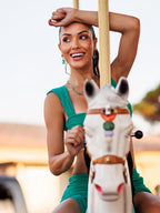 QUINN BEACH GREEN DRESS TWO PIECE SET