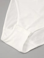 CLARA WHITE DEEP V NECK MINI DRESS