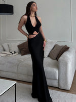 Carregar imagem no visualizador da galeria, MALIHA WHITE BLACK HLATER TWO PIECES DRESS GOWN
