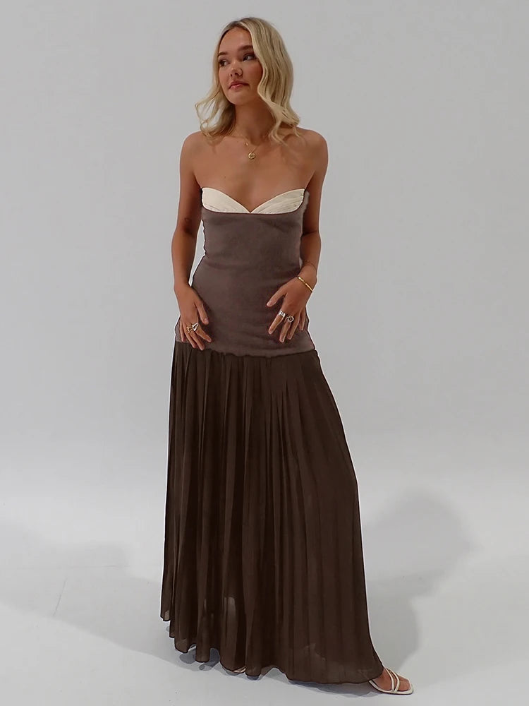 HARPER BROWN STRAPLESS MAXI DRESS
