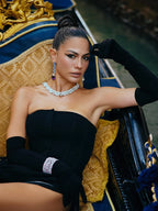 MIMOZA BLACK STRAPLESS DRESS GOWN