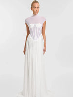 Load image into Gallery viewer, RONITINA WHITE MESH DRESS
