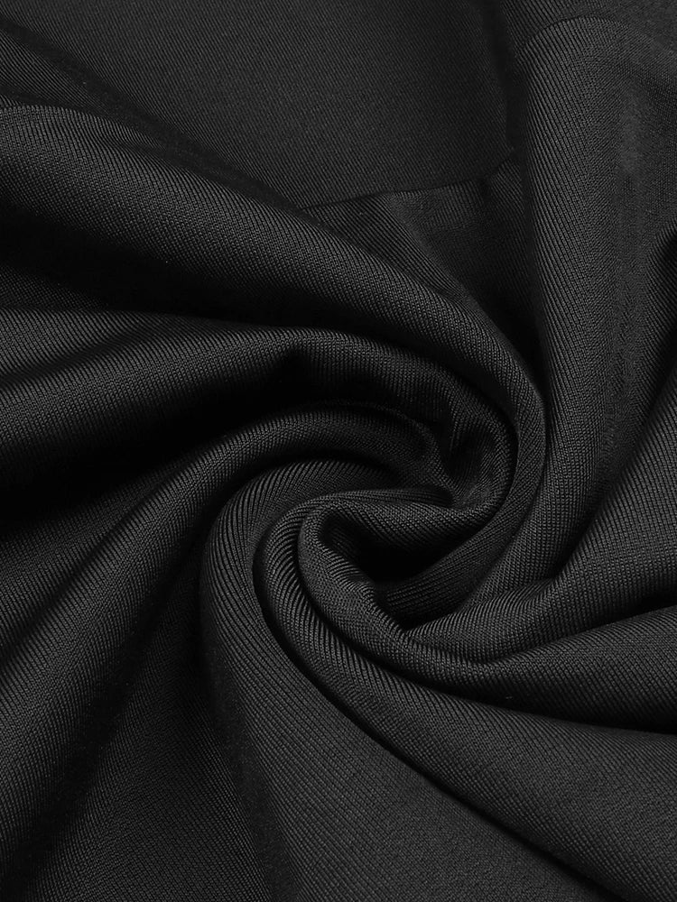 TINA BLACK LEOPARD LONG DRESS GOWN