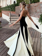 LINDSAY COLOR BLOCK STRAPPY DRESS