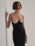 DULI BLACK OFF SHOULDER DRESS