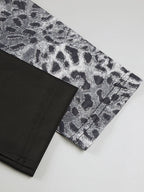 TINA BLACK LEOPARD LONG DRESS GOWN