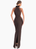 Carregar imagem no visualizador da galeria, KENLINDA BROWN MESH DRESS
