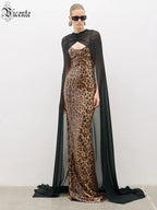 RAYANA LEOPARD SEQUIN  MAXI DRESS