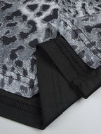 TINA BLACK LEOPARD LONG DRESS GOWN