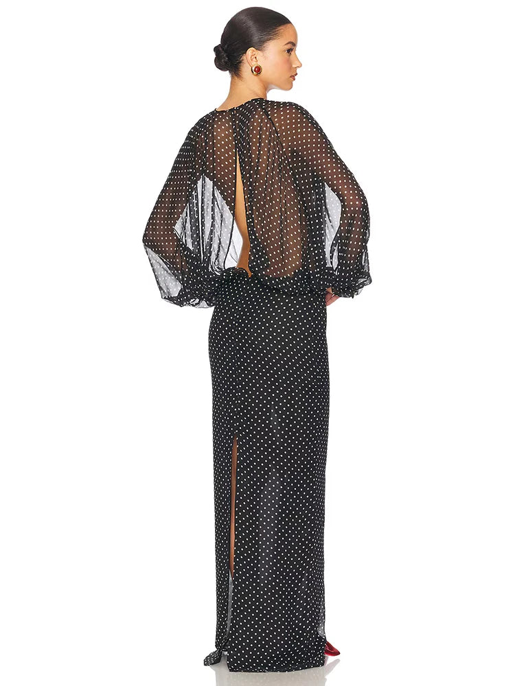 JASMINE BALCK SEQUINS MAXI DRESS