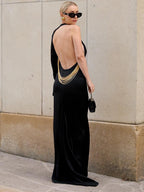 KITIKEN BLACK ONE SHOUDER DRESS