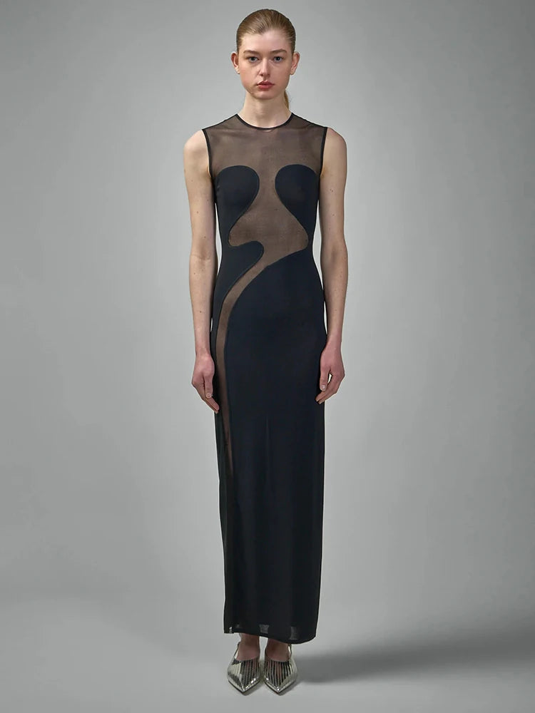 NIXY MESH LONG DRESS
