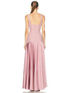 LILI ELEGANT PINK MAXI DRESS FOR WOMEN