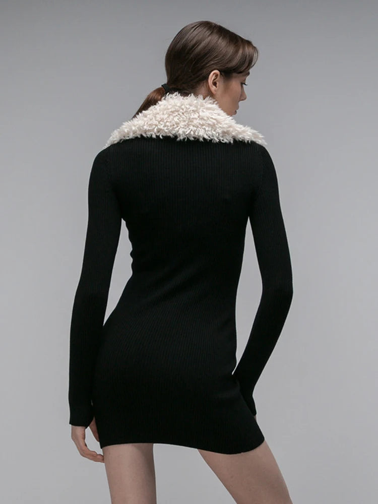 NOELLA WINTER BLACK BANDAGE MINI DRESS