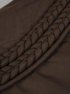KENLINDA BROWN MESH DRESS