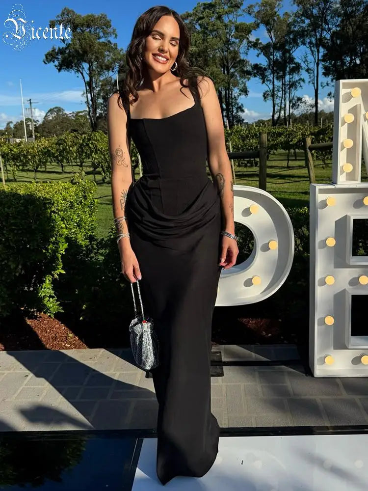 CHRISTI SEXY CORSET SLING MAXI DRESS